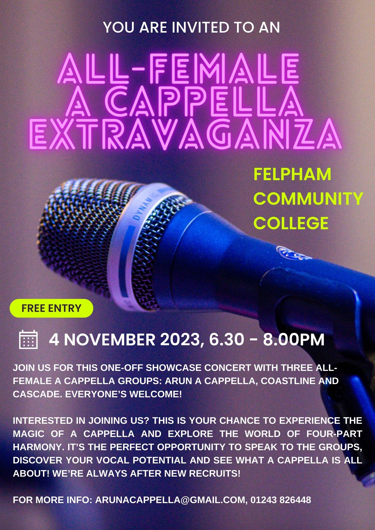 Arun A Cappella 04 11 2023 6 30pm A Cappella Extravaganza 3